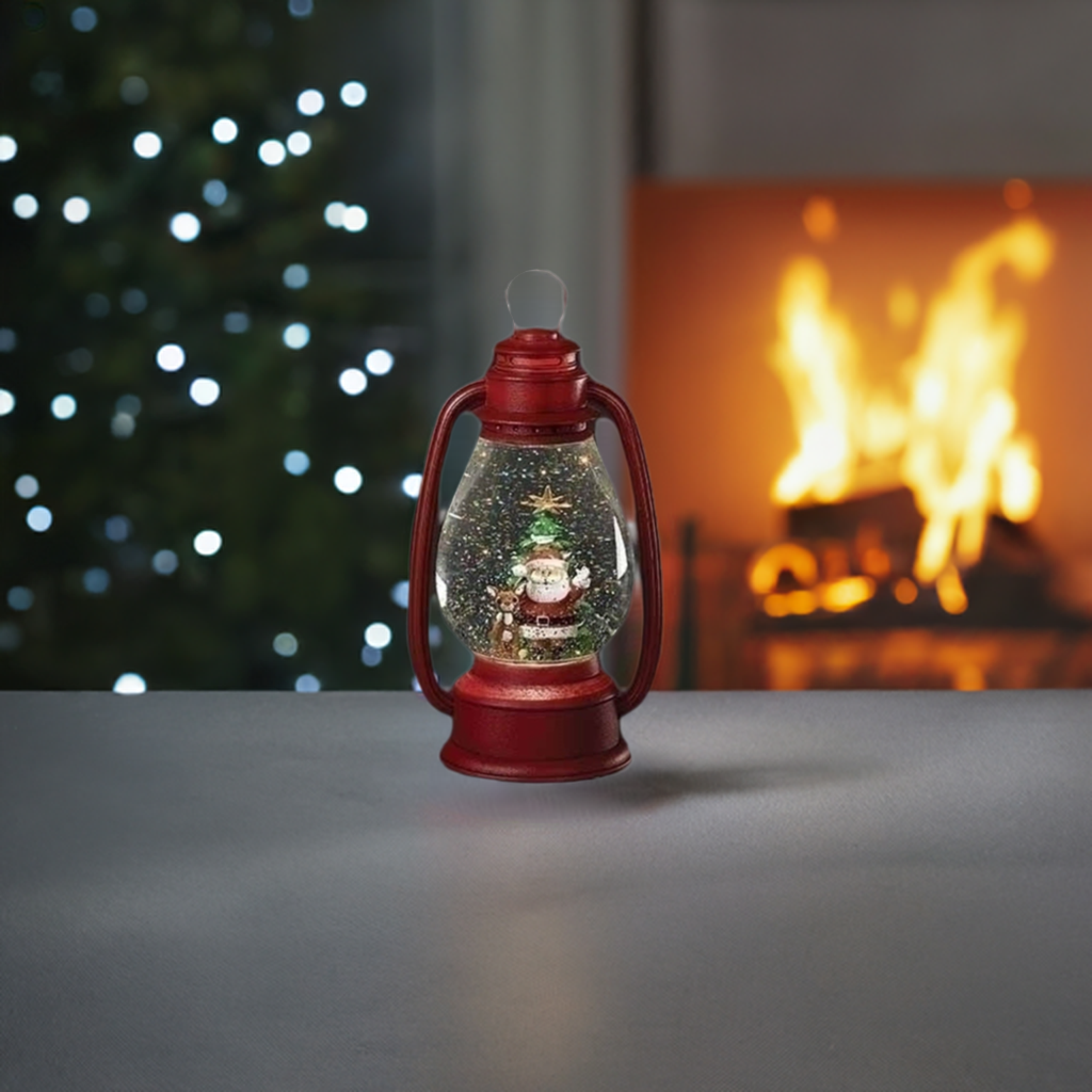 Rudolph avec Santa LED Swirl Lanterne de Noël par Roman