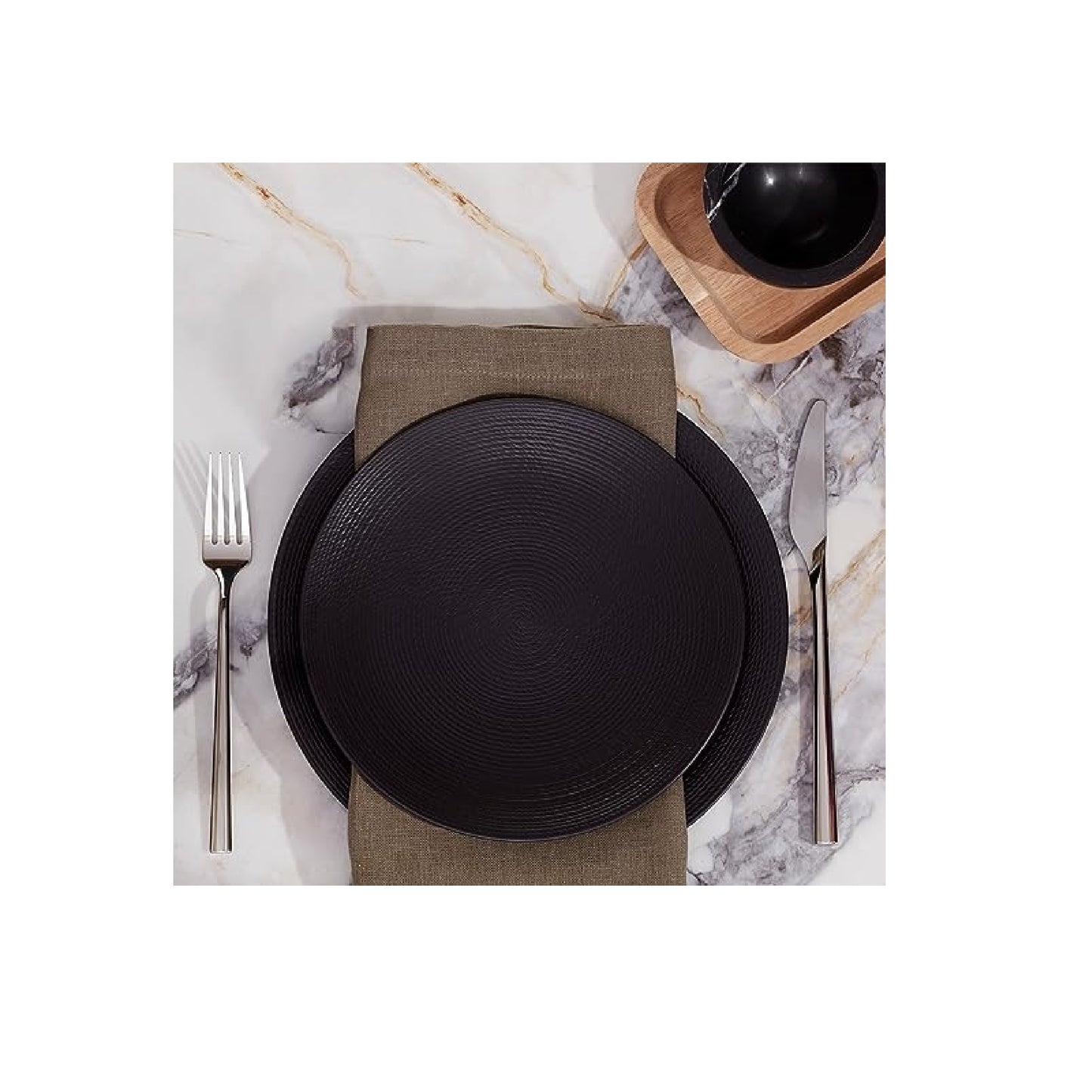 Lenox Lx Collective Black Dinner Plates, Set of 4