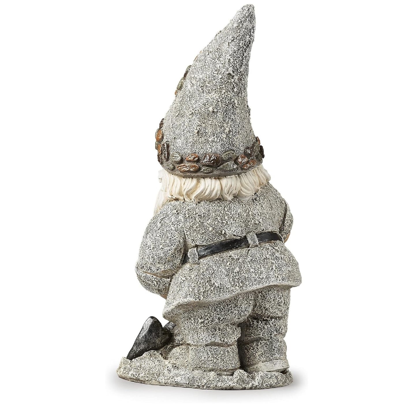 Pebble Gnome with Shovel Statue