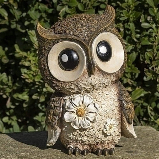 Roman Mini Owl Painted Critter Garden Statue