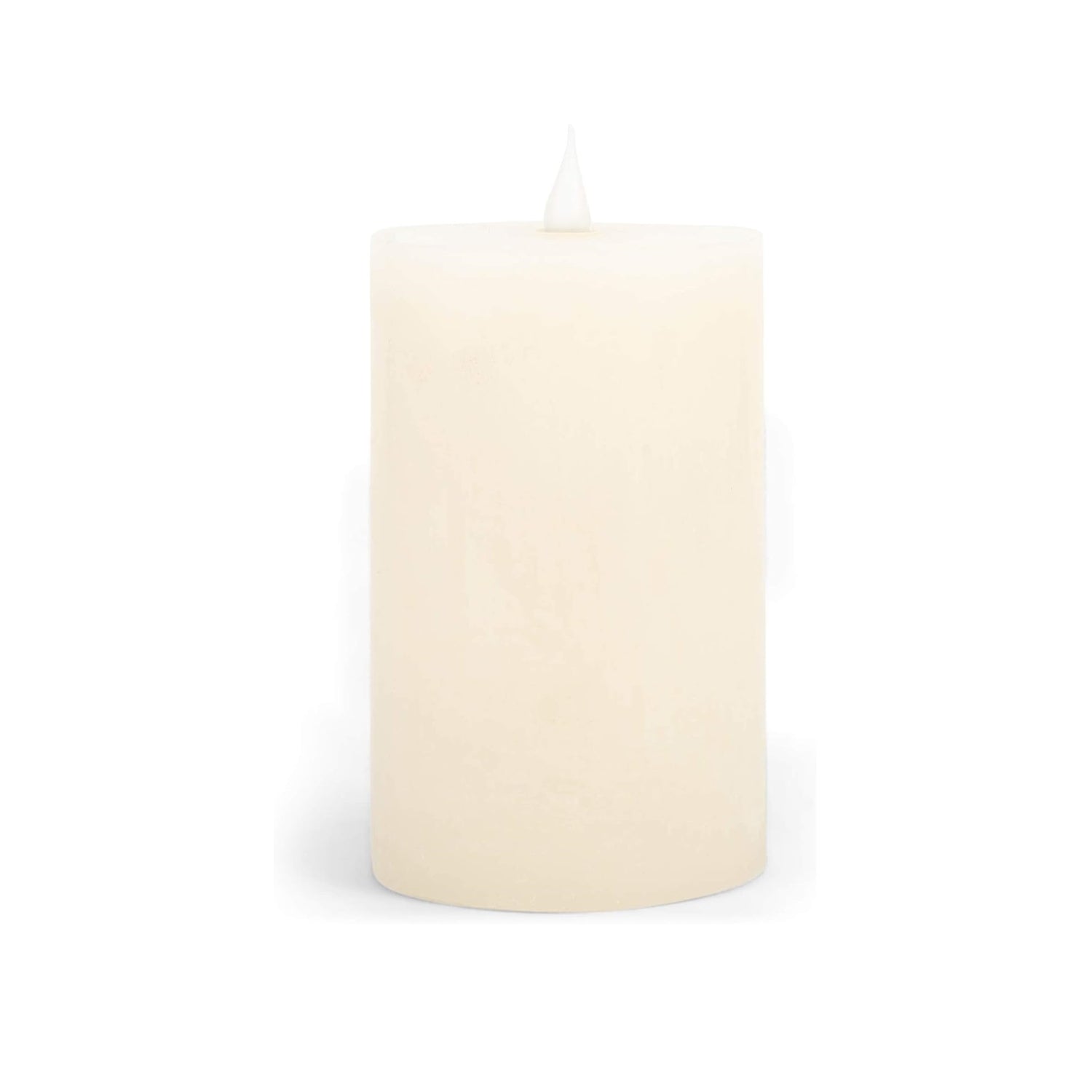 Roman Flameless LED Candle 6"H Ivory Rustic Outdoor Pillar 3-D Motion