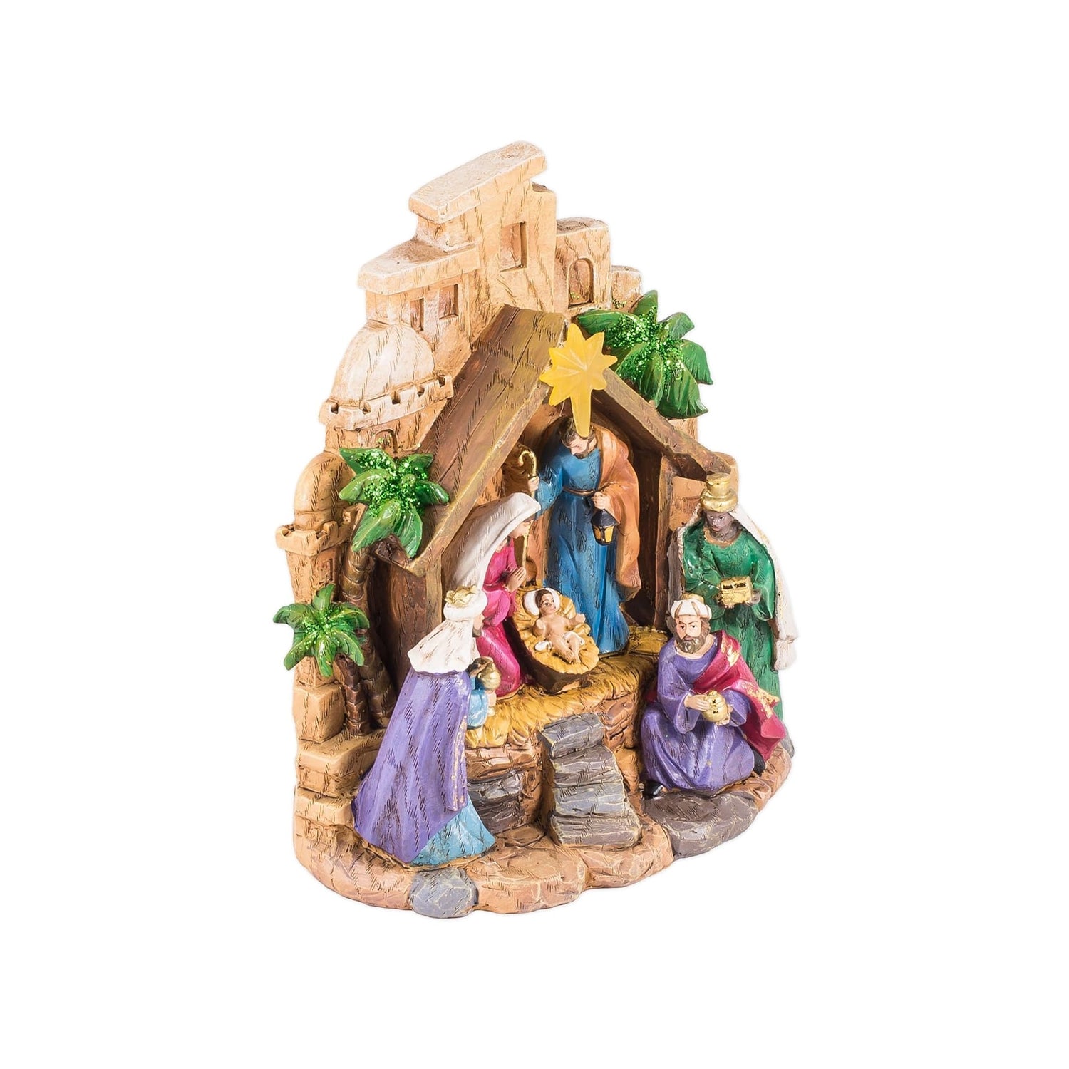 Roman LED Nativity Scene Figure Lighted Star