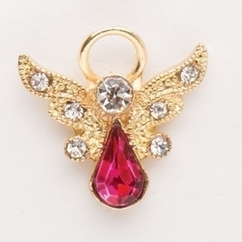 Roman Birthstone Angel Pin October Opal