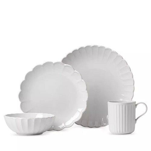 French Perle Scallop 4-Piece Place Setting by Lenox
