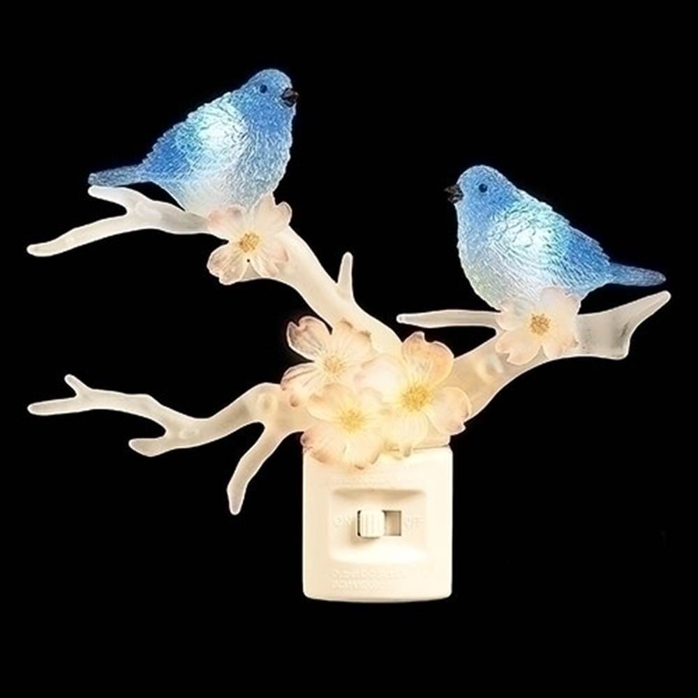 Roman Bluebird on Dogwood Branch LED Night Light