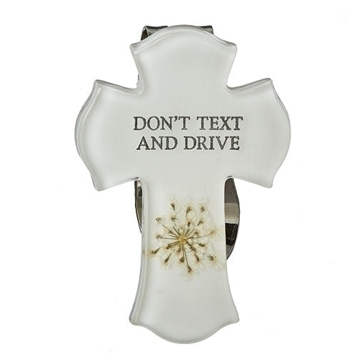 Clip de visière avec croix de fleur blanche romaine
