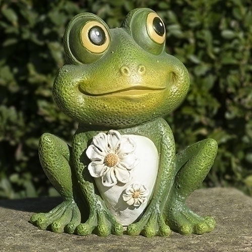 Roman Mini Frog Painted Critter Garden Statue