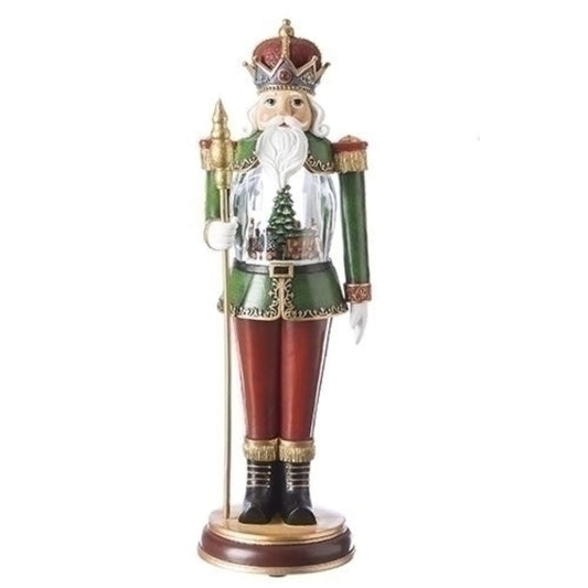 Roman LED Nutcracker with Tree and Rotating Train