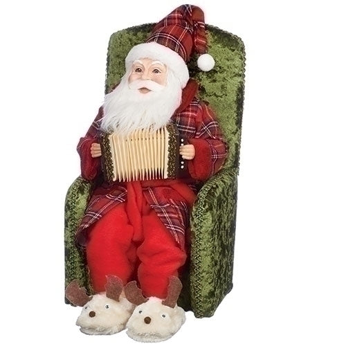 Roman Musical Motion Rocking Chair Santa
