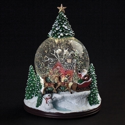 Roman LED Musical Swirl Cabin 120MM Dome With Tree Top