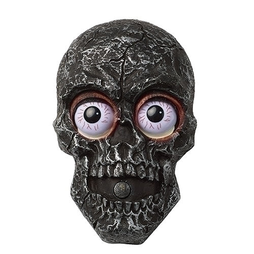 Roman Eyeroll LED Skull Spooky Sounds Wall Hang