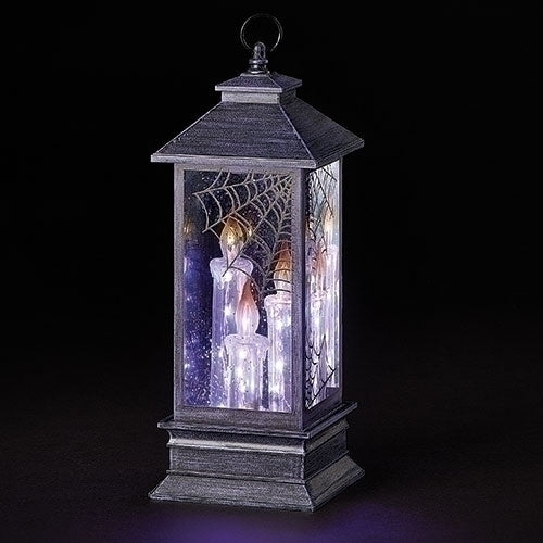 Lanterne romaine d'Halloween, dôme d'eau tourbillonnant à LED violettes
