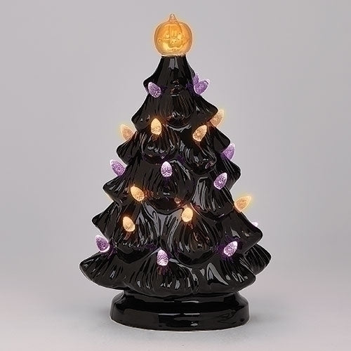 Roman Halloween Vintage Black LED 9.75"H Tree