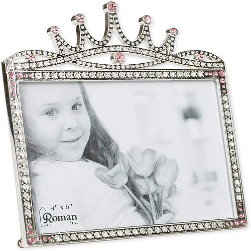 Princess Crown Rhinestone Encrusted Picture Frame