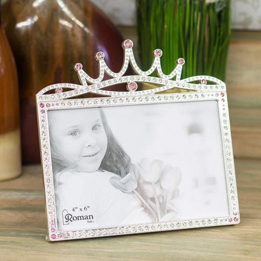 Princess Crown Rhinestone Encrusted Picture Frame