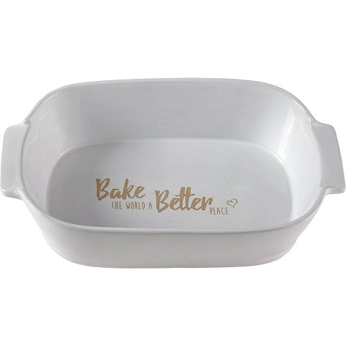 Bountiful Blessings, Bake The World A Better Place, Ceramic Loaf Pan