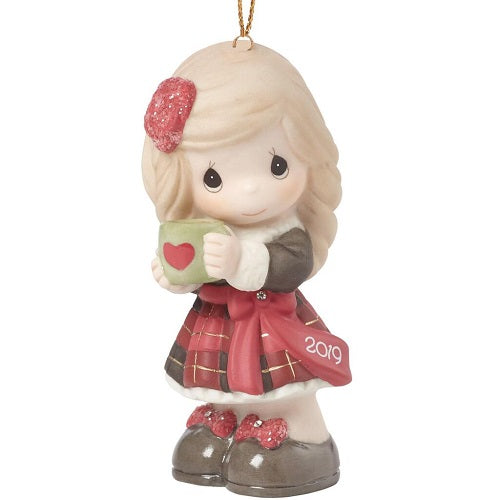 Have a Heartwarming Christmas 2019 Girl Ornament