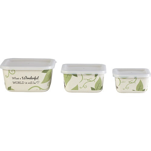Set Of 3 Precious Earth Snack Containers by Precious Moments