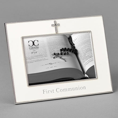 Caroline Collection Frame First Communion Horizontal With Cross