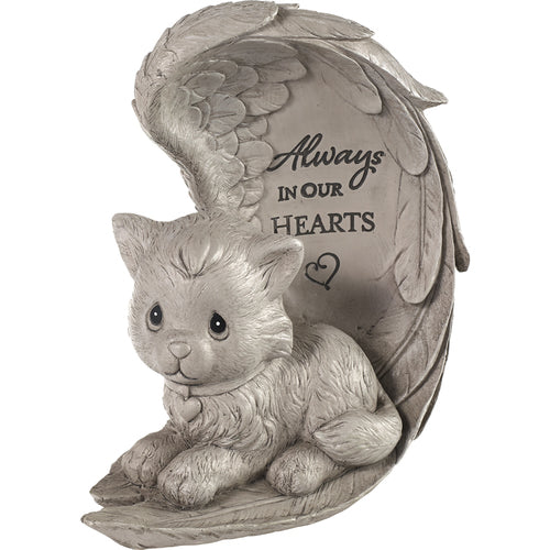 Precious Moments Always In Our Hearts Cat Memorial Garden Stone