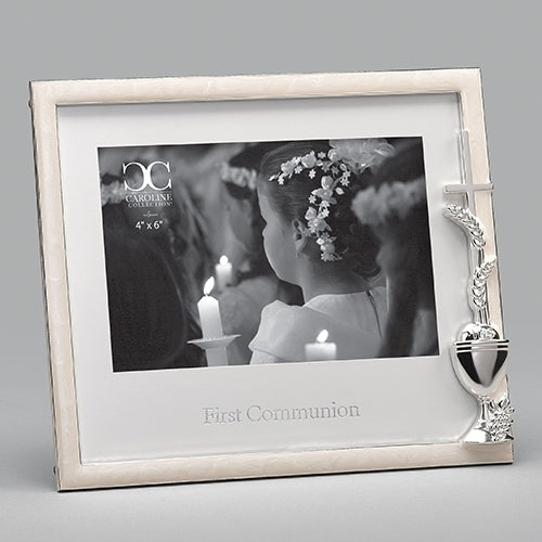 Wheat and Chalice with Cross Communion Frame Caroline Collection