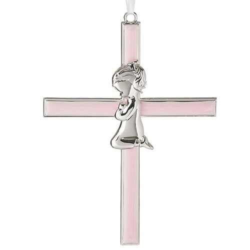Croix romaine fille rose Caroline Collection