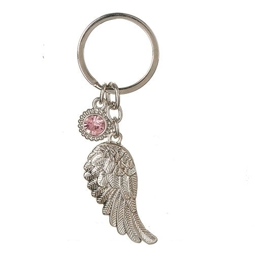 Roman October Angel Wing Keychain