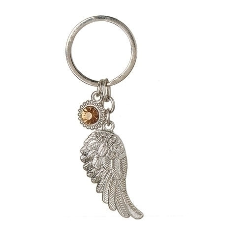 Roman November Angel Wing Keychain