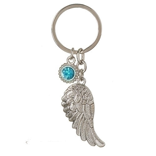 Roman December Angel Wing Keychain
