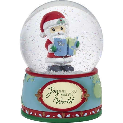 Joy To The Whole Wide World Annual Santa Musical Snow Globe