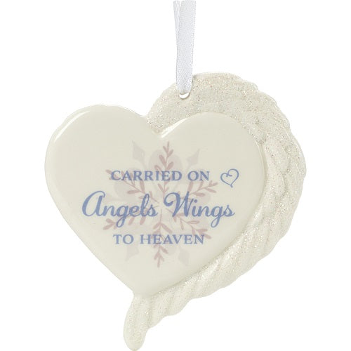 Precious Moments Carried On Angel Wings To Heaven Ornament