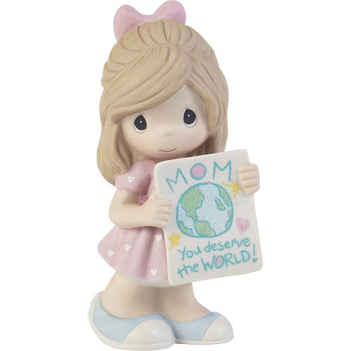 Precious Moments Mom, You Deserve The World Girl Figurine