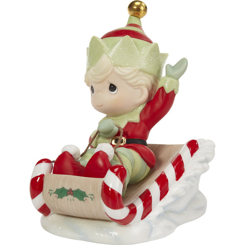 Christmas Is Coming, Enjoy The Ride Annual Elf Figurine