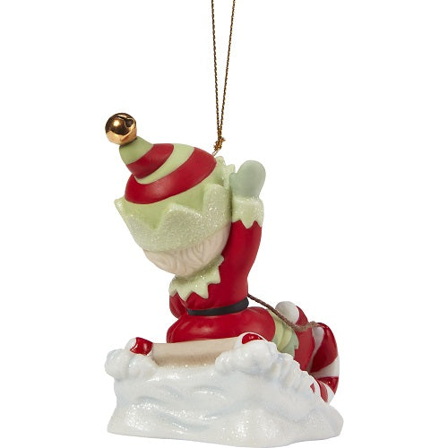 Christmas Is Coming, Enjoy The Ride Annual Elf Ornament by Precious Moments
