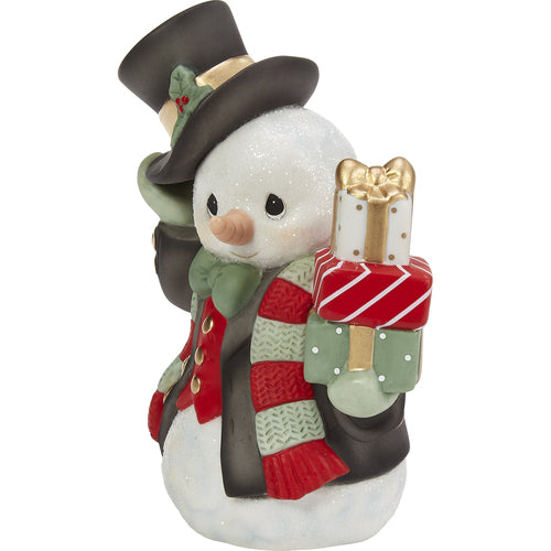 Precious Moments Wrapped Up In Holiday Cheer Annual Snowman Figurine