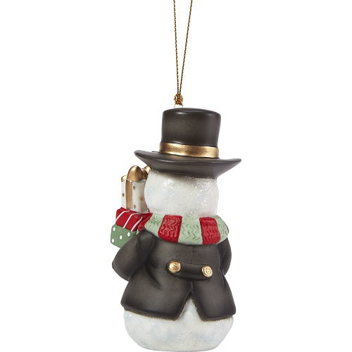 Wrapped Up In Holiday Cheer Annual Snowman Ornament by Precious Moments