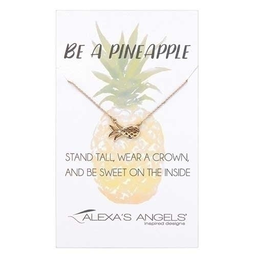 Be a Pineapple Gold Necklace 16"L  +2" Extender