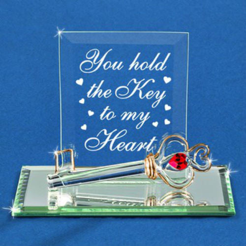 Glass Baron You Hold the Key to My Heart Plaque - Ria's Hallmark & Jewelry Boutique