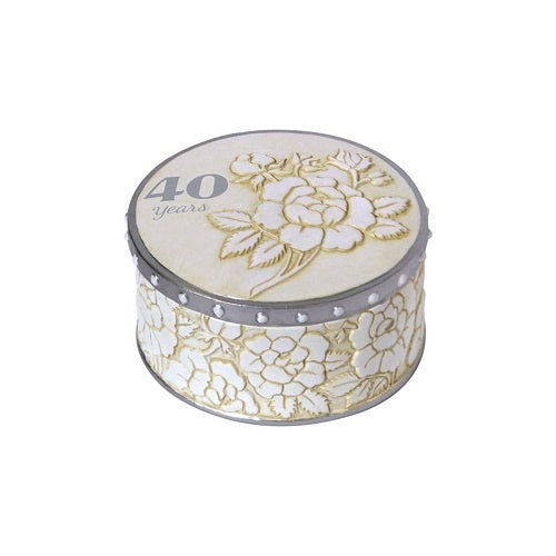 40th Anniversary Trinket Box - Ria's Hallmark & Jewelry Boutique