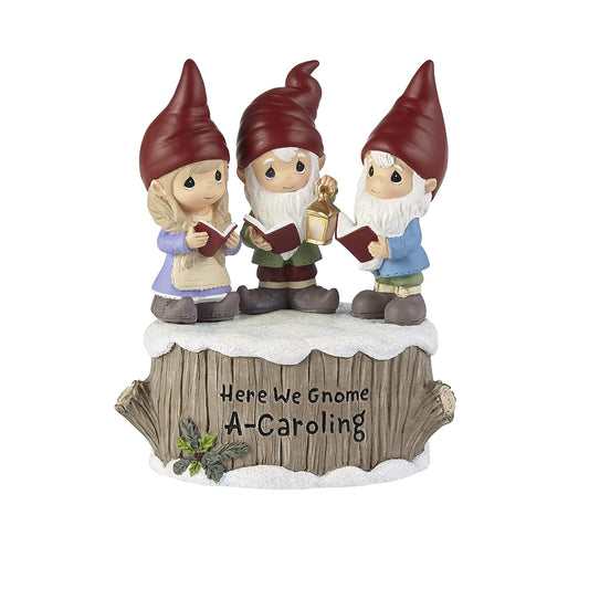 Precious Moments "Here We Gnome A-Caroling" Musical Figurine