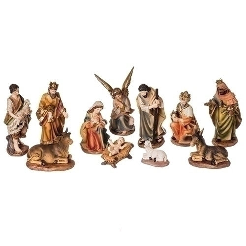 Roman Color Nativity 11 Piece Set