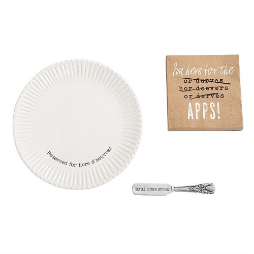 Mud Pie Hors D'Oeuvres Plate Set