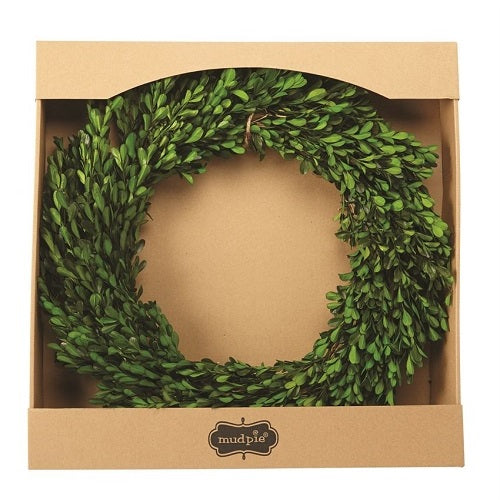 Preserved Boxwood Wreath By Mudpie