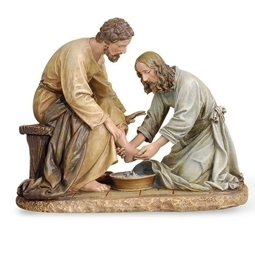 Joseph Studio Figurine Jésus lavant les pieds du disciple de 6,5 po de hauteur
