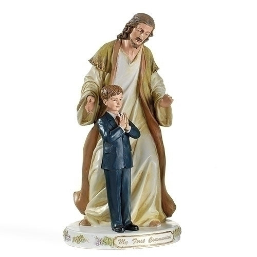 Joseph's Studio Figurine Jésus avec garçon en prière Ma première communion
