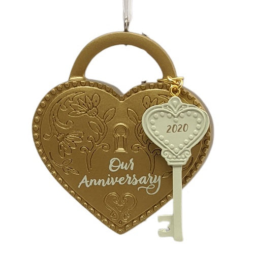 Our Anniversary Love Lock 2020 Ornament