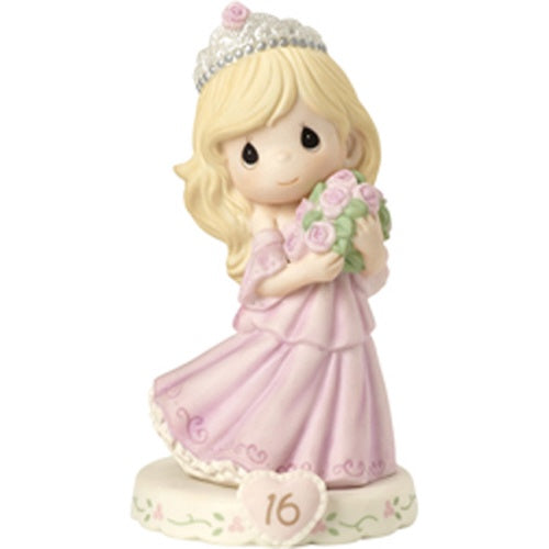 Precious Moments Growing In Grace Age 16 Blonde Girl Figurine