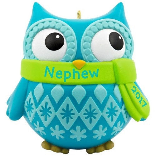 Cute Owl Nephew 2017 Ornament