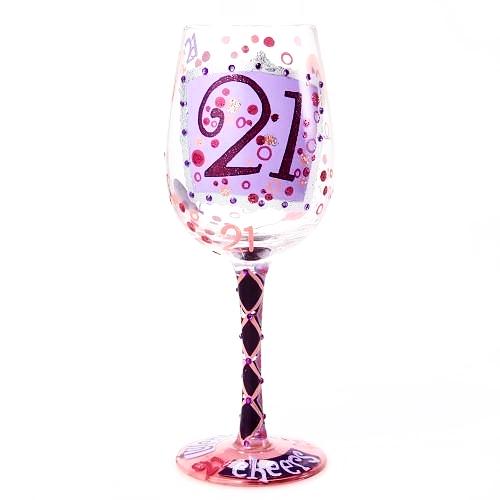 Lolita - 21 Wine Glass - Ria's Hallmark & Jewelry Boutique