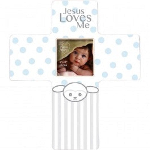 Precious Moments Jesus Loves Me Frame - Boy - Ria's Hallmark & Jewelry Boutique